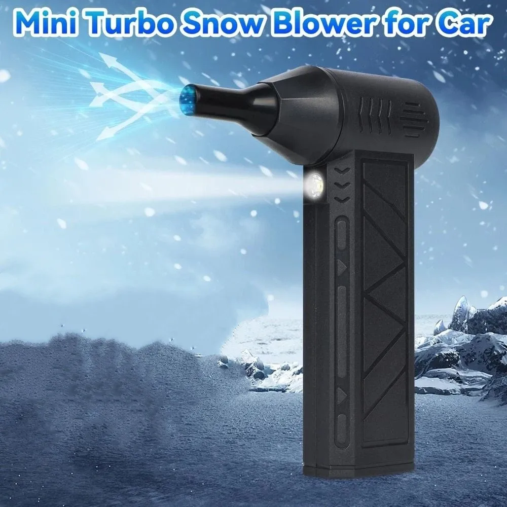 

130000RPM Electric Air Duster Rechargeable 3 Gear Turbo Portable Power Fan High Speed LED Light Turbo Fan Soot Blowing