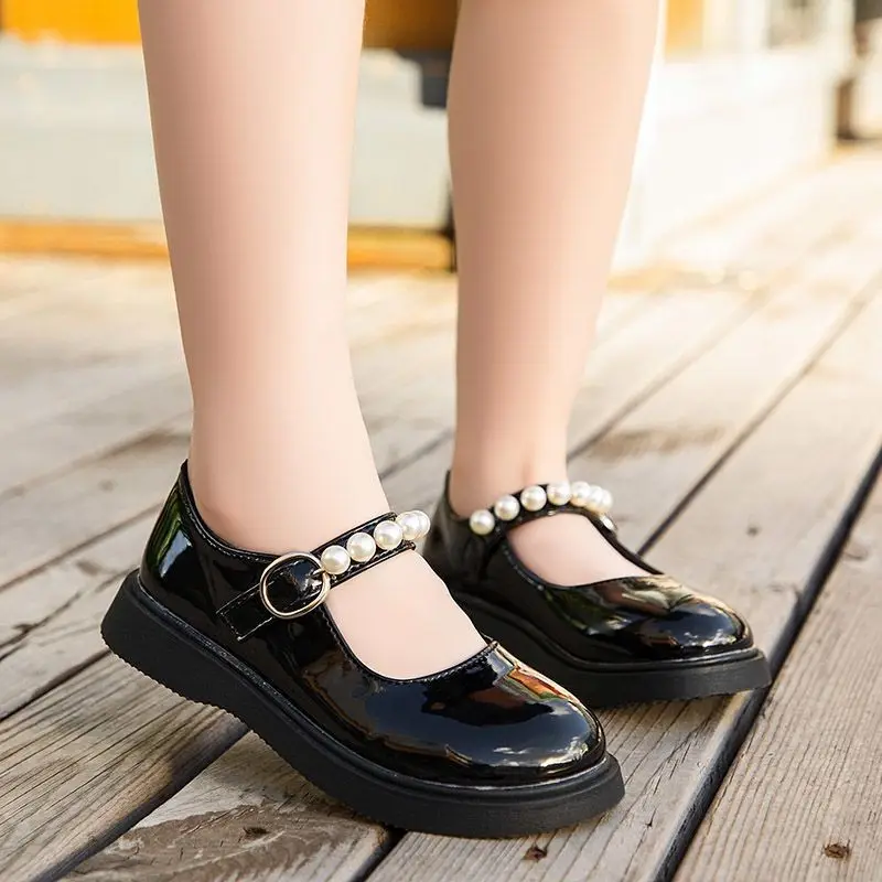 

Girls Mary Jane Soft Sole Dance Shoes 2026 Spring Autumn Black School Student Lightweight Comfort Leather Footwear