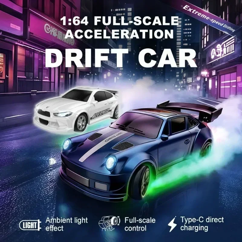 1/64 RC Car Desktop Remote Control Car Toy Stunt Remote Control Drift Car Rc Mini Racing 2.4g Simulation Toy Model Boy Gift
