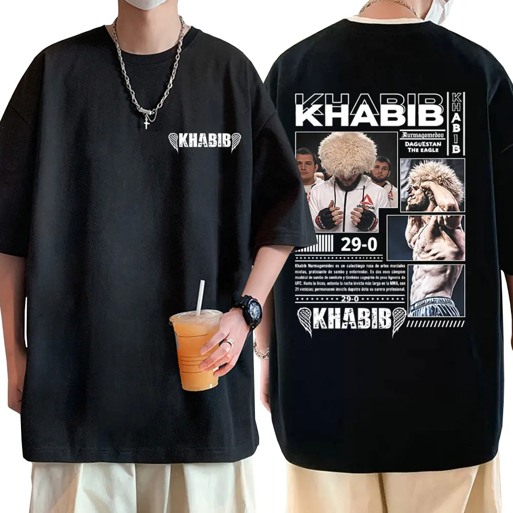 Khabib Graphic T Shirt Boxing Vintage Short Sleeve Oversized T-shirt Men Women Casual Pure Cotton T-shirts Male Gym Streetwear