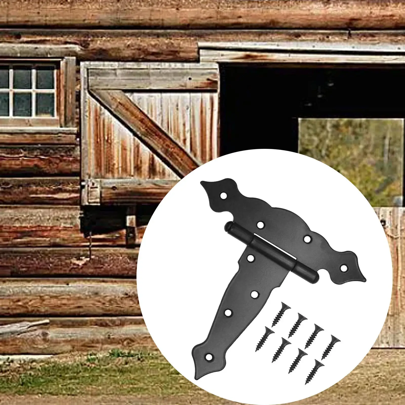Heavy Duty with Screws Tool Rustproof Tee Hinges T-strap Door Hinges Residential Hinges for Metal Yard Shutter Outdoor Fence Heavy Duty with Screws Tool Rustproof Tee Hinges T-strap Door Hinges Residential Hinges for Metal Yard Shutter Outdoor Fence