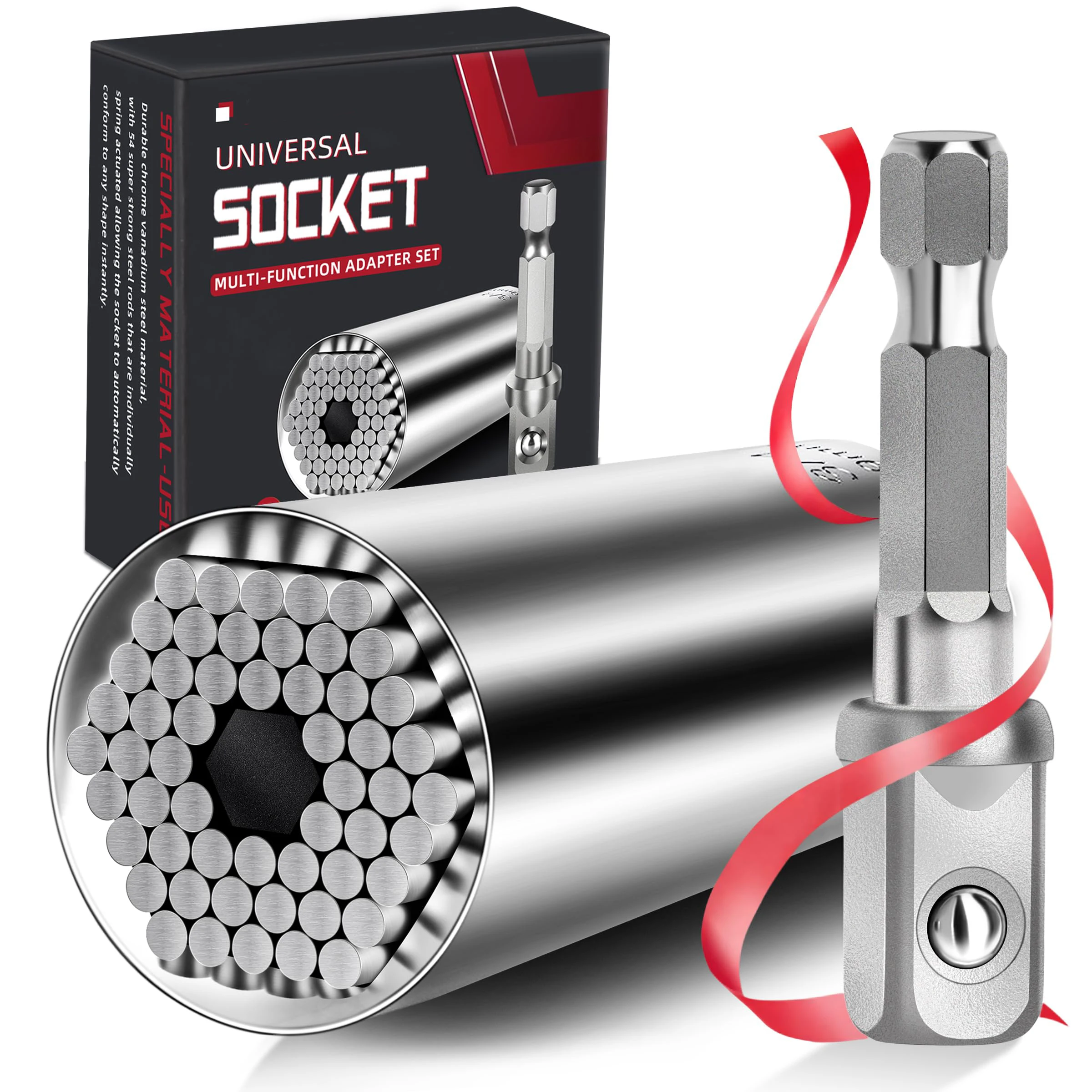 

Universal Socket Tools CRV 7-19mm Power Drill for Car Ratchet Wrench Adapter 3/8 Extension