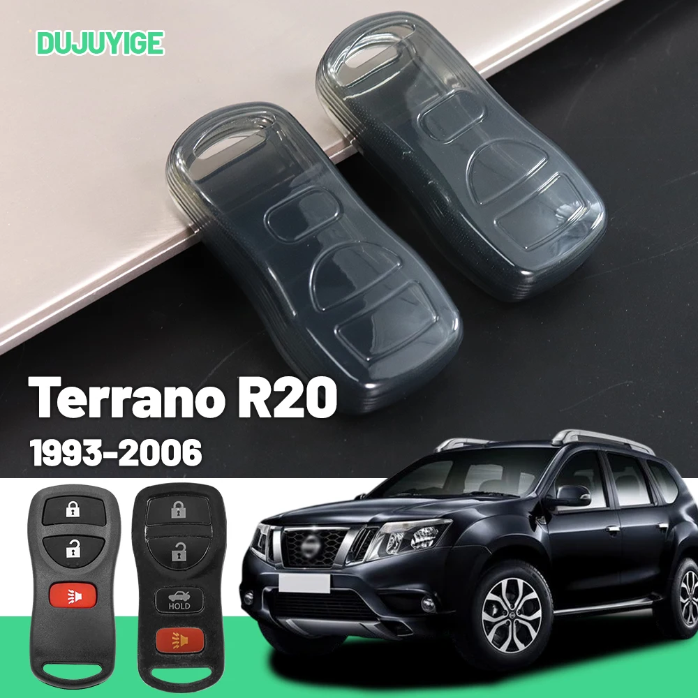 

Clear TPU Car Key Case For Nissan Terrano R20 1993-2006 Key Fob Cover Protector Shell Auto Accessories 1999 2000 2001 2002 2003