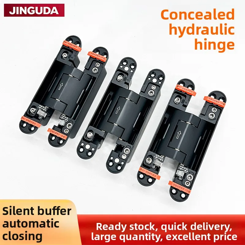 Concealed Hydraulic Soft Close Furniture Hinge Silent Automatic Closing Cabinet Door Zinc Alloy X Mm Format Black Gray Silver Or