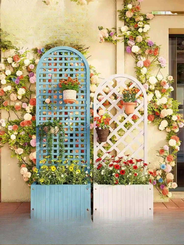 

Антисептическая деревянная цветочная коробка, перегородка, забор, открытый двор, деревянная сетка, забор, крыша, сад, декоративный цветочный горшок, альпинизм