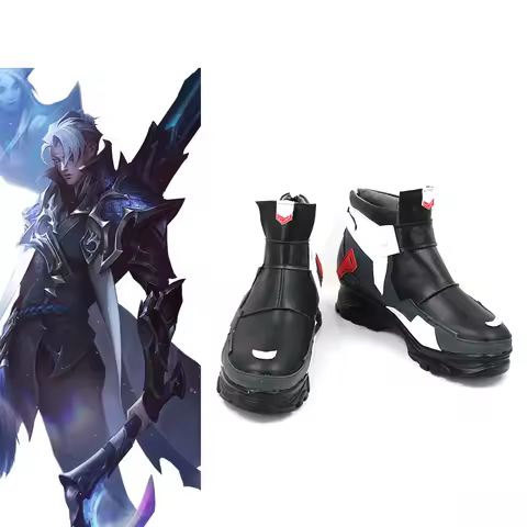 Game LOL Aphelios Cosplay Shoes Boots Cosplay Props Halloween Carnival Boots PU Leather Shoes Women Men Custom Made