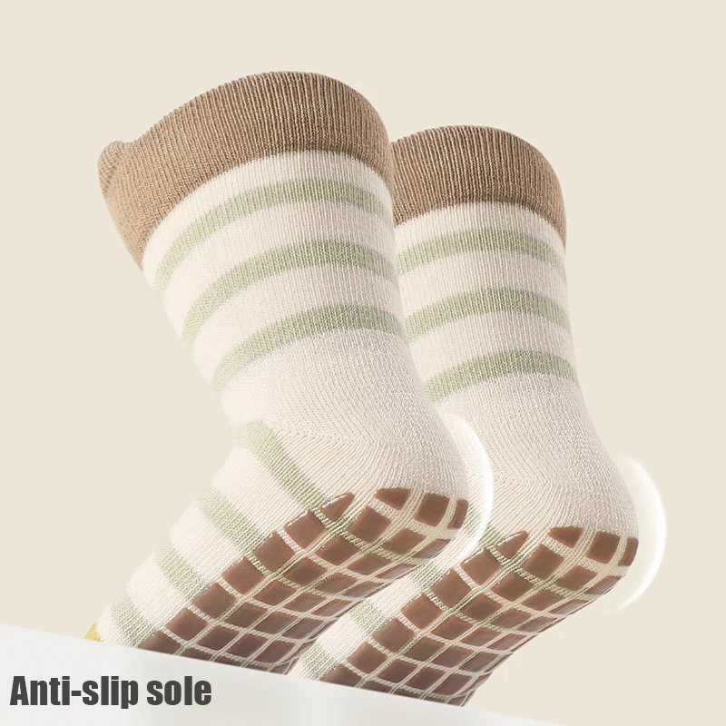 3/5 Pairs Toddler Floor Socks Soft Cartoon Anti-Slip Children's Socks Indoor Non Slip Socks For Kids Accessories