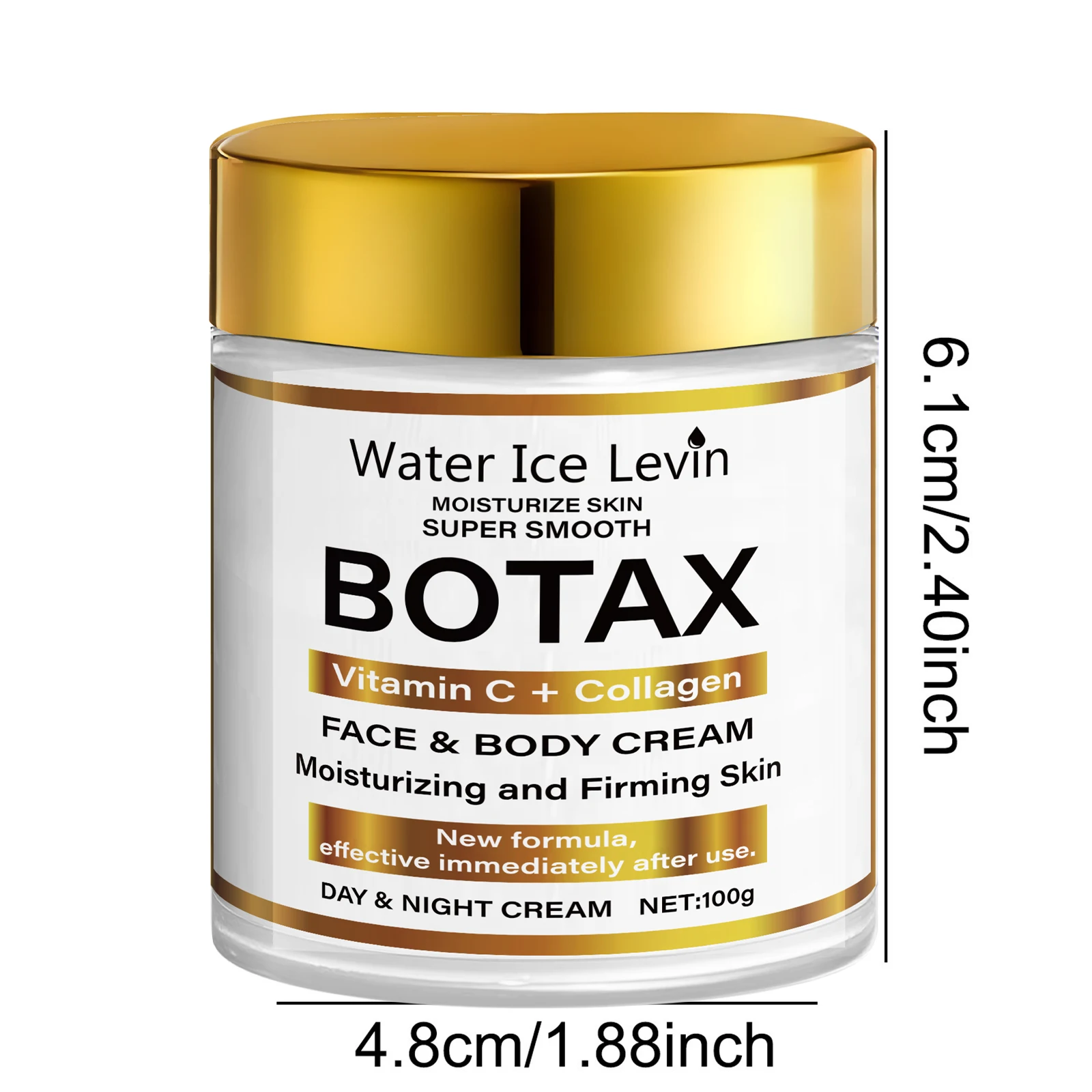 كريم Water Ice Levin BOTAX: فيتامين C + مرطب للوجه والجسم بالكولاجين لشد البشرة فائقة النعومة. الاستخدام النهاري/الليلي #6