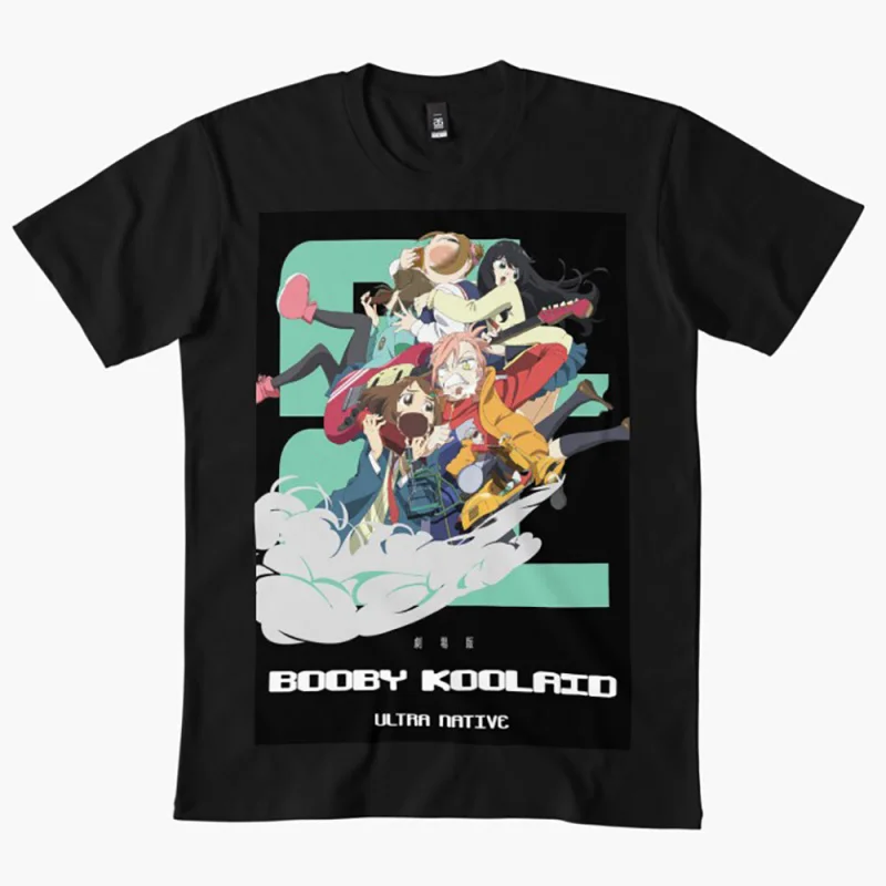 

Booby koolaid ultra native Fooly Cooly Gift t shirt for Anime lover FLCL Graphic shirts Y2K clothes All size Tops Cartoon tee