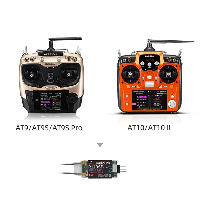 Radiolink R12DSE 2.4G 12 Channels Mini RC Receiver SBUS Signal RX for FPV Racing Drone Quad Airplane Helicopeter
