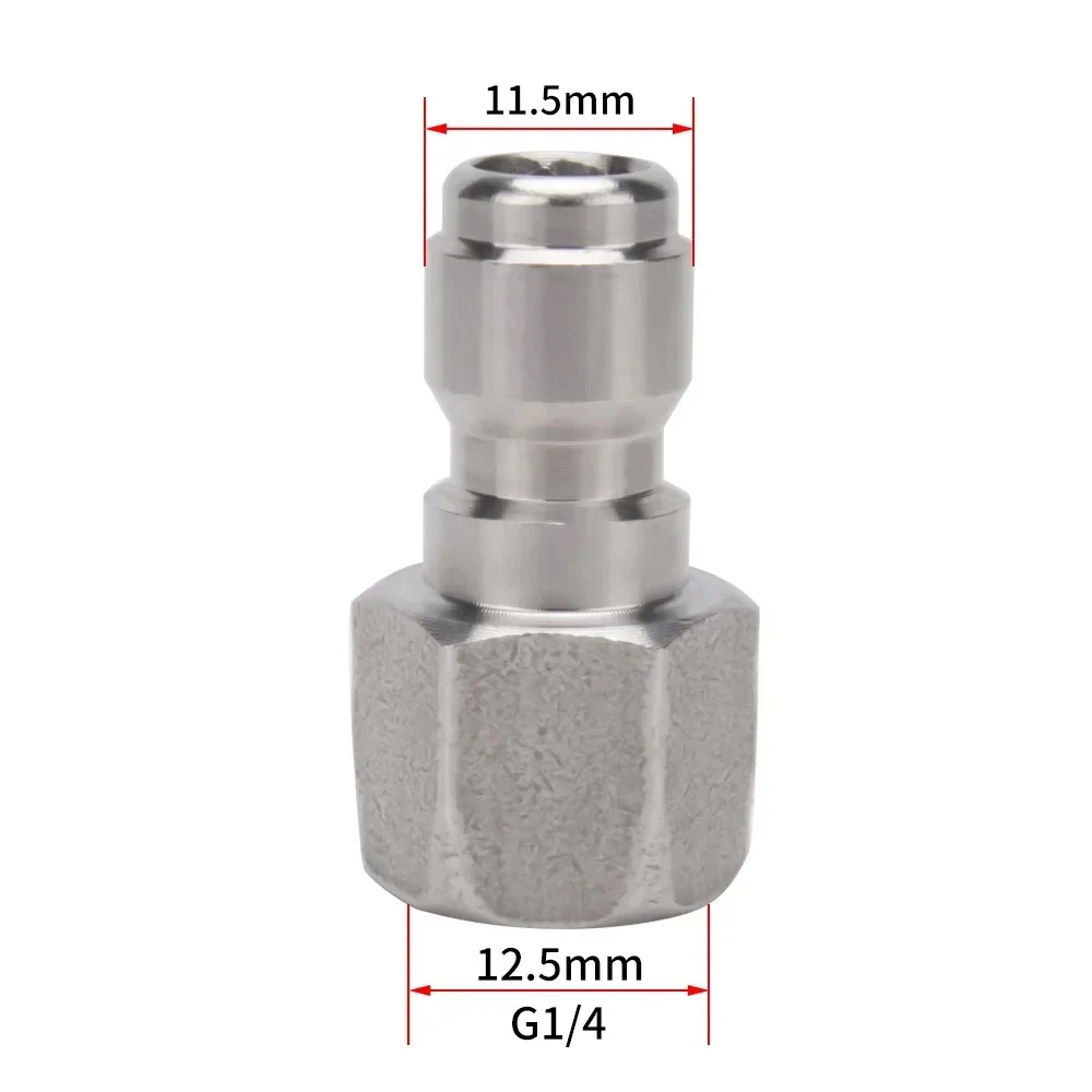 Acoplador adaptador de conector de lavadora de coche de alta presión G1/4 hembra + enchufe de liberación de desconexión rápida de 1/4"