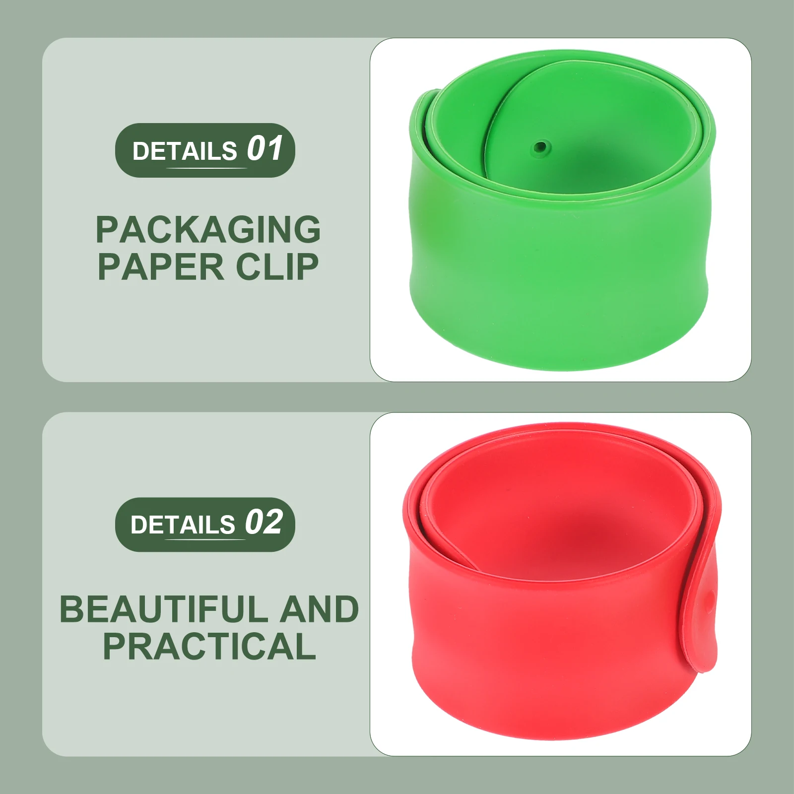 

12Pcs Wrapping Paper Holder Clips Holiday Color Silicone Snap Bracelets Organizer Storage Bands for Gift Wrap Roll Posters