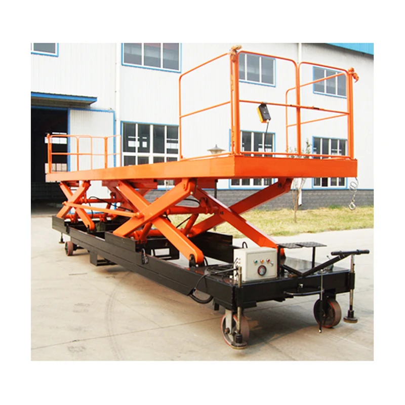 Tracked Car Self Rise Wheel Lifts, Vehicle High Lifting Scissor Car Lift, Used Condition, Suitable for Car Repair,