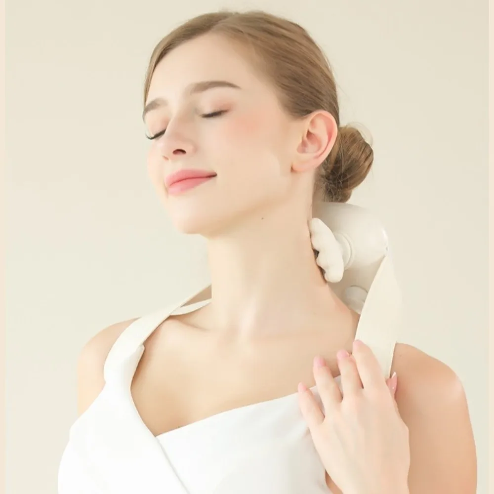 USB Charging Neck And Shoulder Heating Massager 6D Hand-Simulated Mini Electric Massage Device Comfortable Deep Tissue