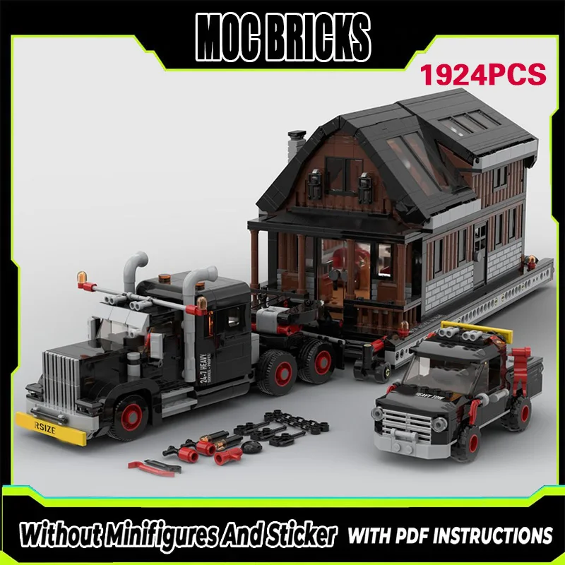 

City Car Model MOC Building Bricks Heavy Cargo Transportation Truck Modular Technology Gifts Holiday Assemble Children Toys Suit
