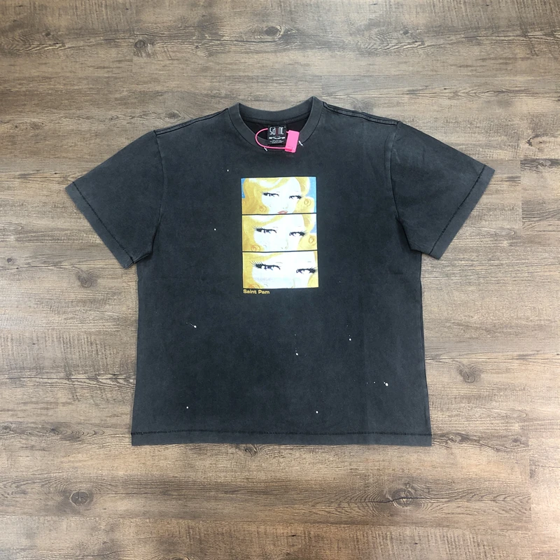 

Frog Drift 25SS SAINT OF MICHAEL 1:1 Best Quality Anime Cartoon Printed Tee Loose Oversize Tops Summer Vintage T Shirt For Men