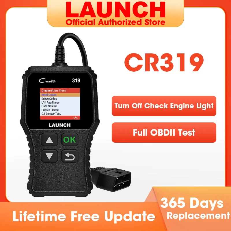 Launch X431 Creader 319 CR319 Auto Code Reader OBDII Scanner Professional Automotive Scanner Obd2 Scanner Diagnostic Tools X431