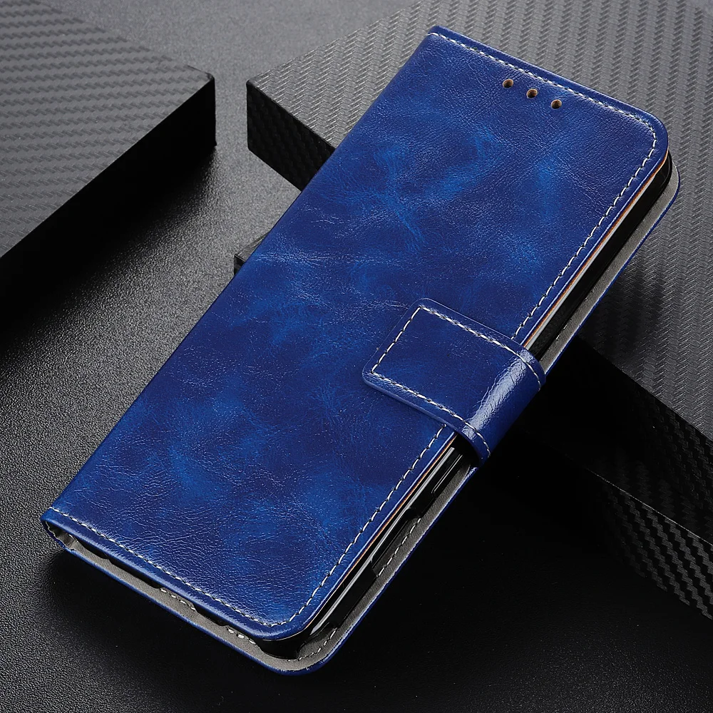 

Vintage Crazy Horse Magnetic Flip Retro Leather Case for WIKO Y52 Y82 VIEW 4 Lite Shockproof Card Slots Holder Slim Wallet Case