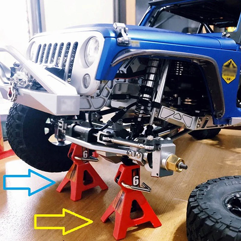 1:10 soportes de gato de simulación de 6 toneladas estante de par de elevación para cambio remoto de neumáticos de camión de coche de juguete