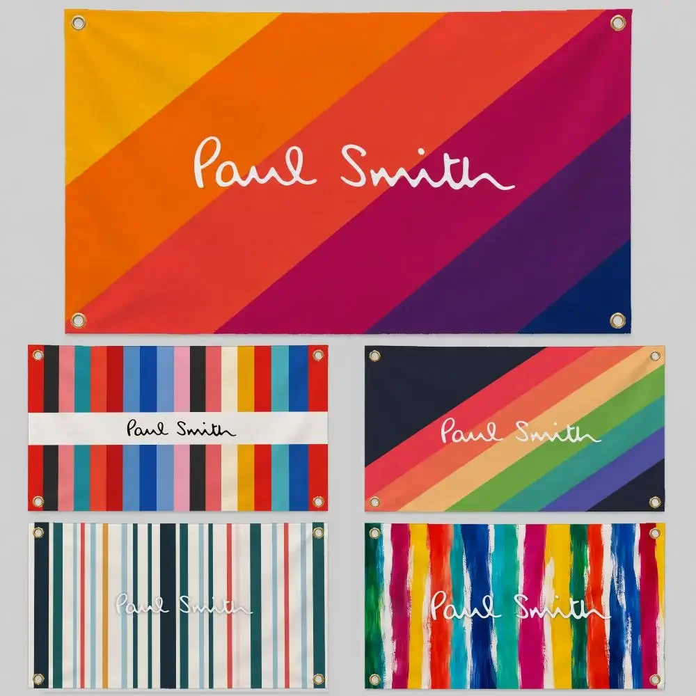 Brand Paul Smith Signature Stripe Zebra Flags Wall Hanging Background Flag Wall Decor Banners for Outdoor Bedroom Dorm Room