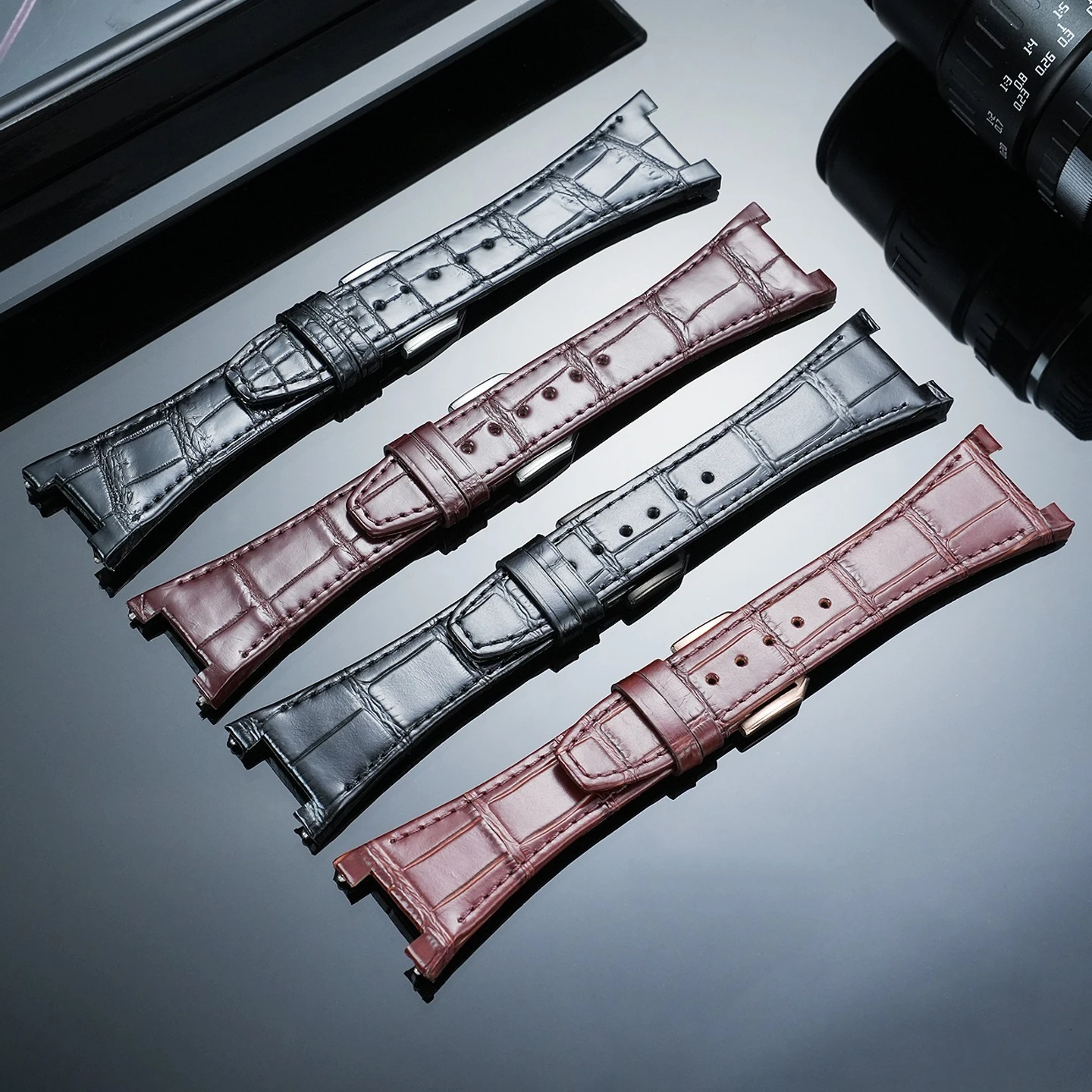 Cowhide watchband suitable for IWC Wanguo Engineer AMG series IW500501 IW322503/504 crocodile leather leather strap accessories