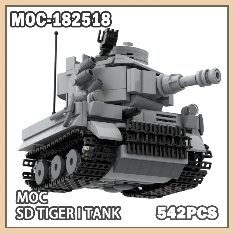 

MOC-182518 German Tiger I tank blocks building heavy tank bricks DIY Puzzle Toys Assembly Sets Kid's Bricks Gifts 542PCS