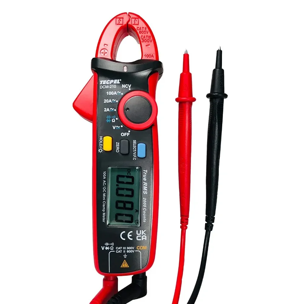 TECPEL DCM-210  Digital  ac dc mini Amp  Clamp Multimeter tester dmm