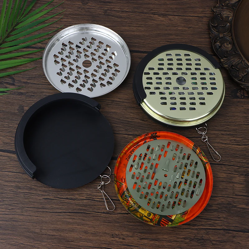 1Pc Hanging/placement Repellent Incense Plate Tray Hollow Design With Buckle Anti-mosquito Tools Plastic Mosquito Coil Holder