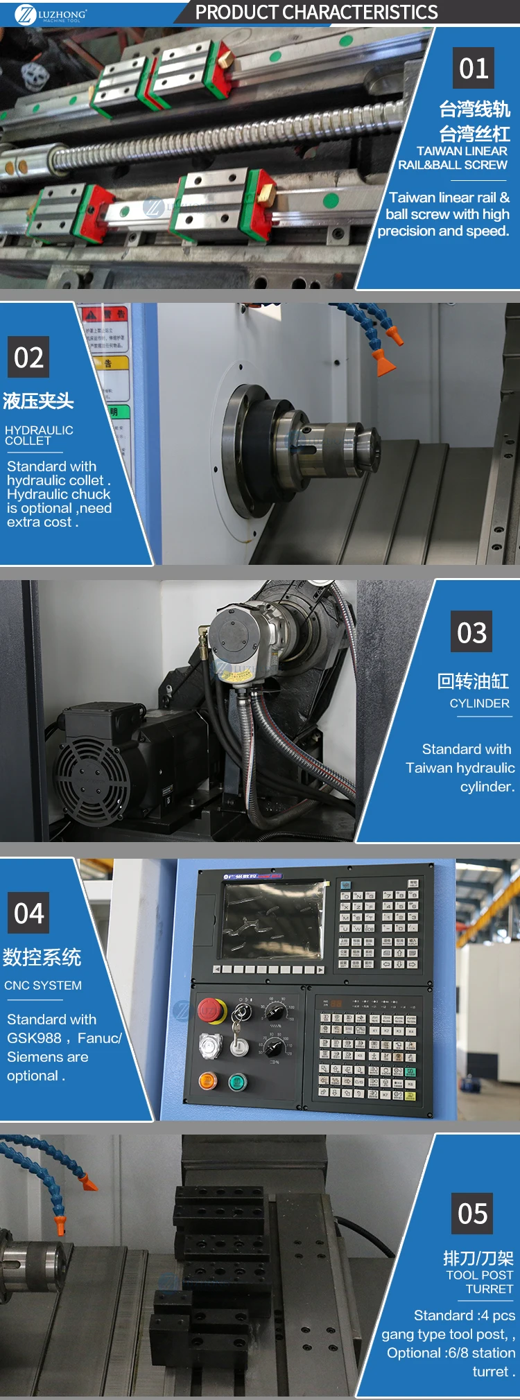 Making Turret Hine For Seal CK46D-8 Cnc Slant Bed With Live Milling Lathe