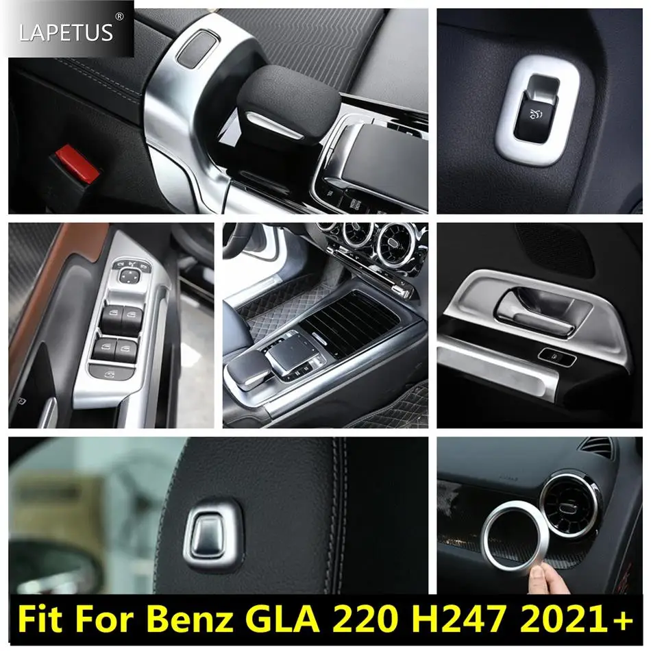 

Matte Auto Armrest Box / Window Lift / Gear Shift Panel Panel Accessories Cover Trim For Mercedes-Benz GLA 220 H247 2021 - 2024