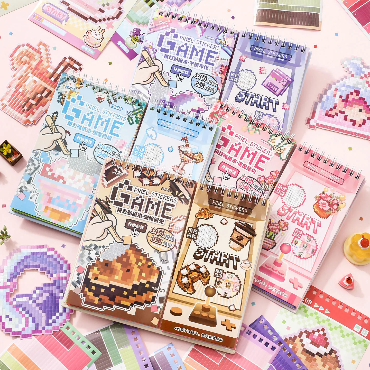 

Card Lover 30 Pcs [Bead Game Machine Series] Coated Paper Bead Stickers Coffee Time Flower House Sweet Date Designs Scrapbook