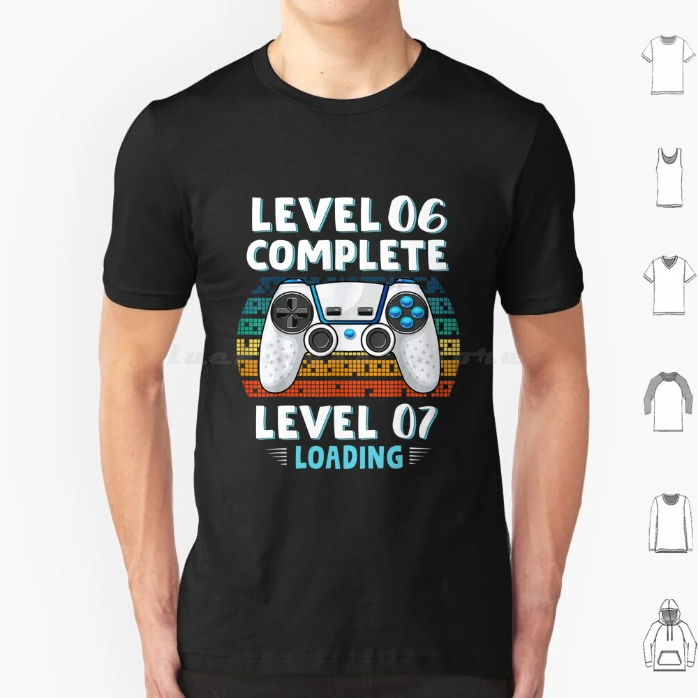 Level 06 Complete Celebrate 6th Wedding Vintage Video Game T Shirt Men Women Kids 6xl Gaming Gamer Lover Level 6 Complete 6th