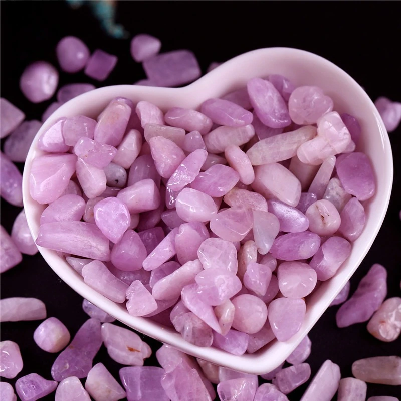 Natural Rough Gravel Purple Lithium Oxide Crystal - Amethyst Crushed Pink Stone Tumbled Chips Jewelry Making Mineral Specimens