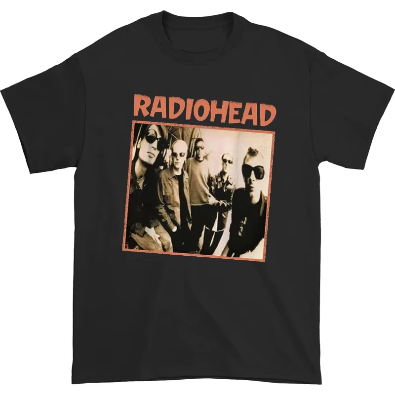

Motorcycle Radiohead Radiohead Rock Punk American Vintage Cotton Oversize Women's High Street Summer Short Sleeve T-Shirt