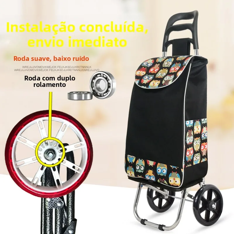 lightweight-portable-shopping-cart-vegetable-buying-hand-pulling-trolley-elderly-people-cart-foldable-stainless-steel-cart