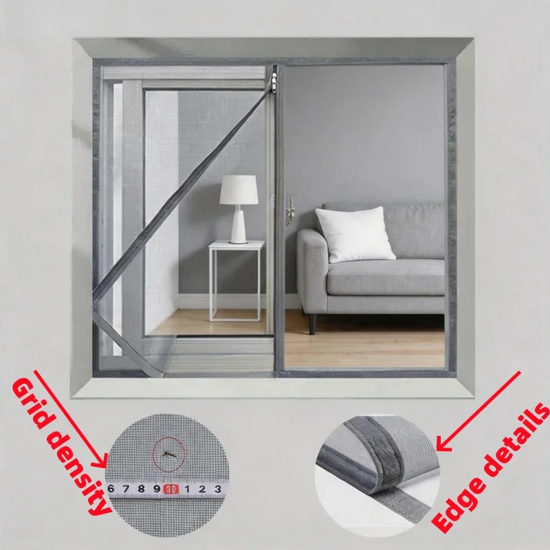 Mosquito screen, window screen, self installing household self-adhesive Velcro, easy to install