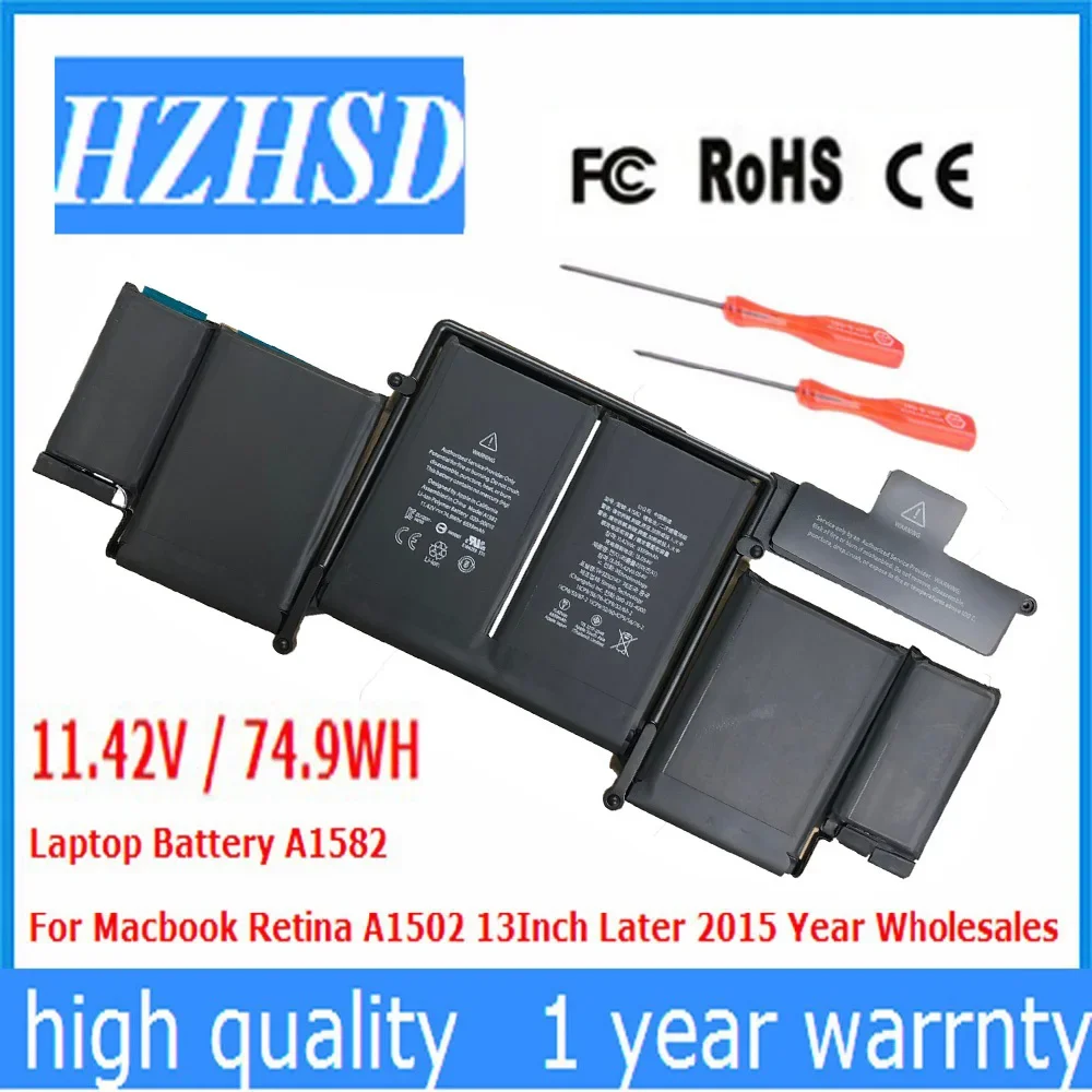 

A1582 11.42V / 74.9WH New Original LAPTOP Battery For Apple Macbook Retina A1502 13Inch 2013 2014 2015 year