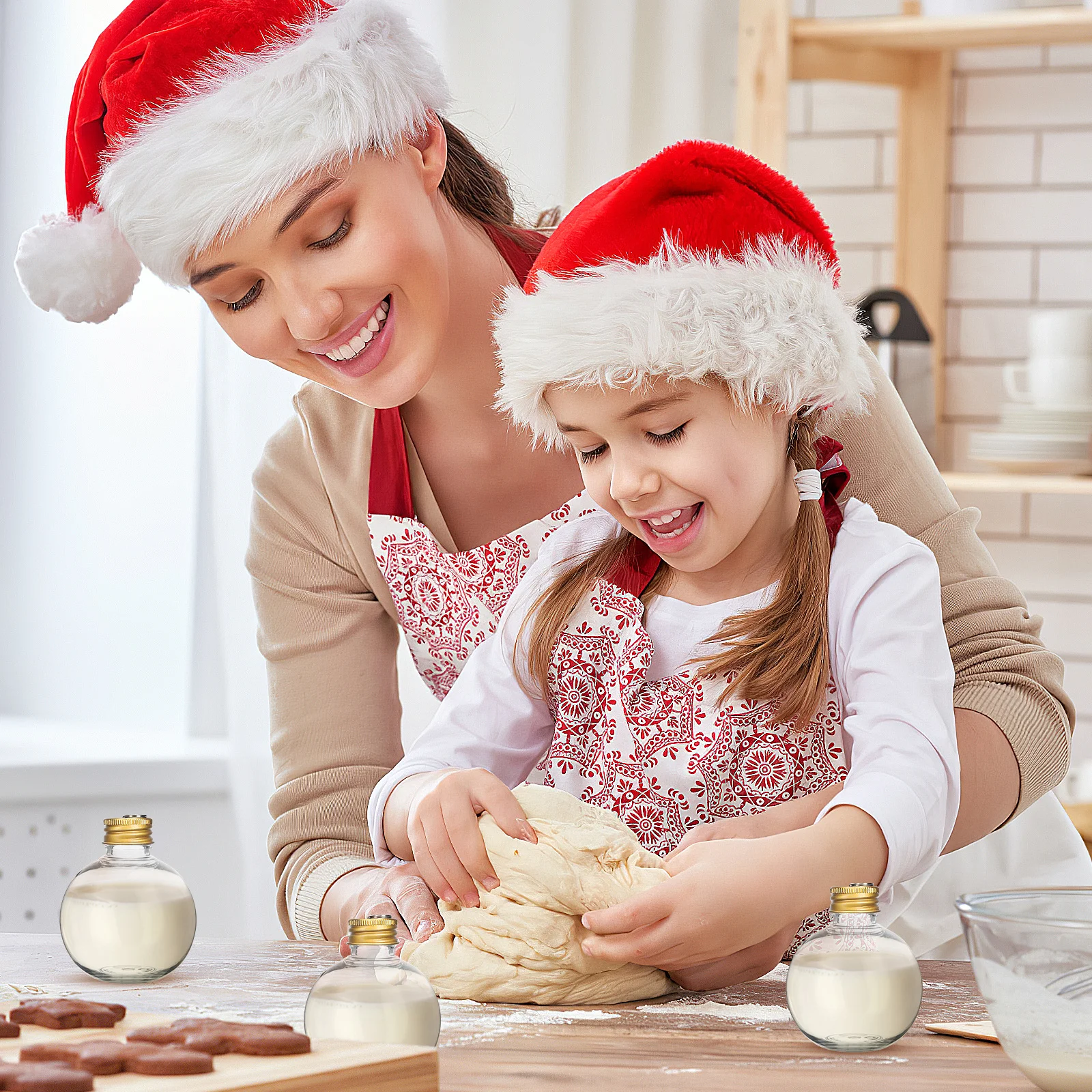 

Clear Plastic Christmas Tree Decor 10Pcs Bottle Shaped Bulbs for Juice Milk Coffee Storage Multipurpose Home Party Pendant