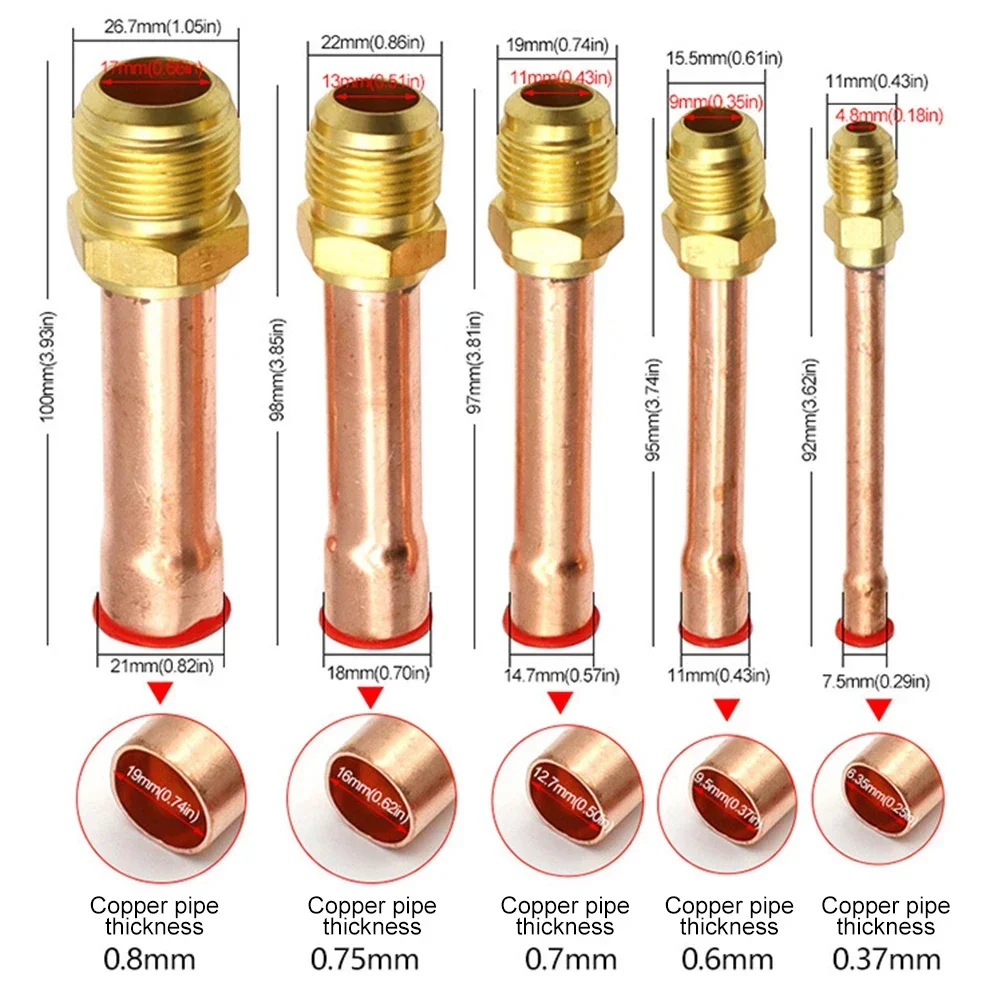Rura miedziana Mosiężna złączka rurowa Adapter 45 stopni do klimatyzatora 2/3/4/5/6 punktów -20 do 120 ℃   Złącze rurowe HVAC