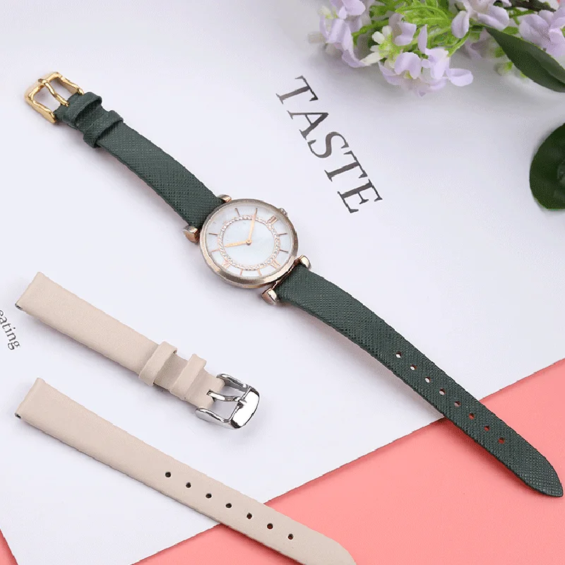 For New Garmin Lily2 Women Smartwatch Strap Lily 2 Generation fashion Energetic Style Leather Colored Cowhide Watchband 14mm