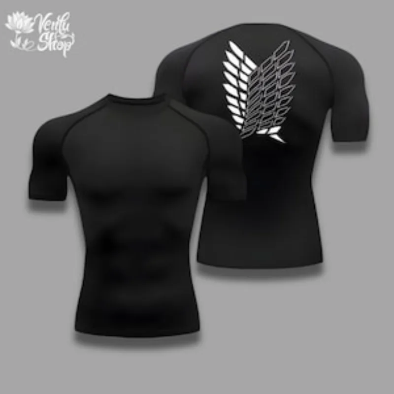 AOT، Levi Ackerman، Attack on Titan، Anime، Jam، Compressor، Muscleshirt، Merch، ملابس اللياقة البدنية، Animeshirt، Sport #4