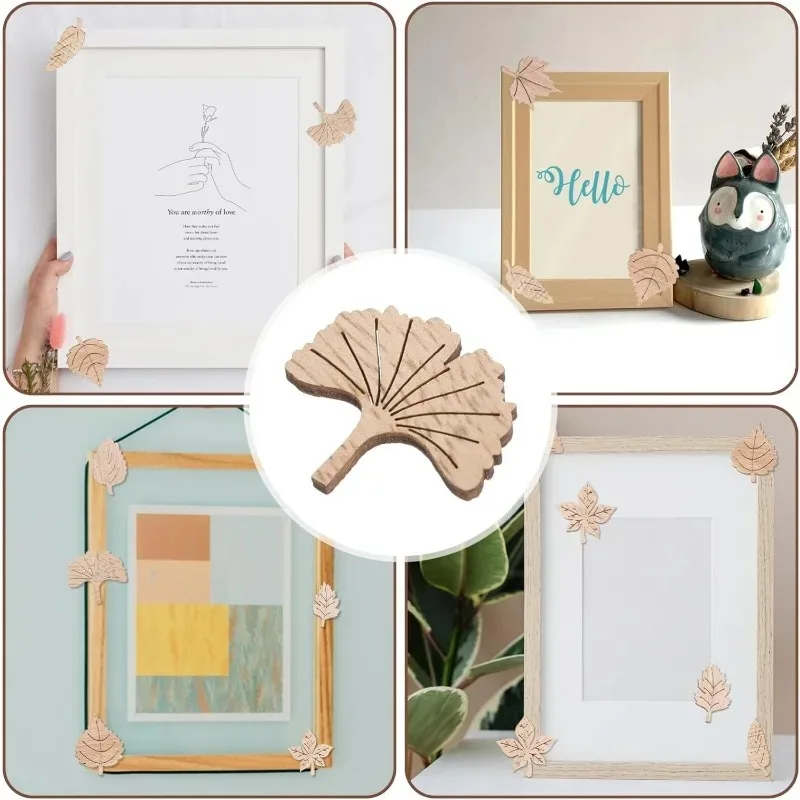 50 قطعة أوراق مابل ليف رقائق الخشب كتيب مذكرة ألبوم صور اكسسوارات الديكور اليدوية Patch بها بنفسك التصحيح ديكور المنزل حفلة عيد الميلاد