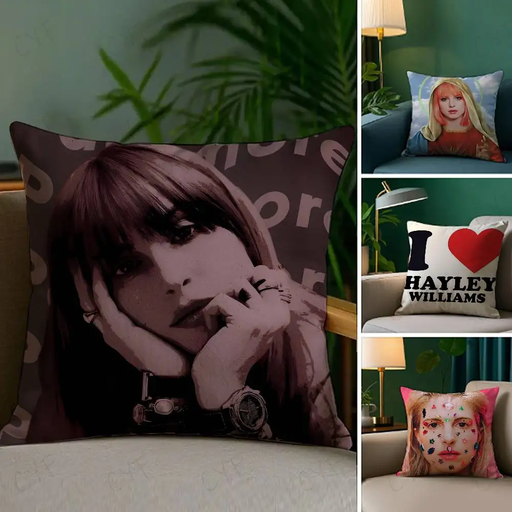 

Hot Singer H-HayleyWilliams Pillow Case Custom Printed Brushed Fleece Pillow, Baby Skin-Touch, Eco-Friendly Dye-Sublimation Cush