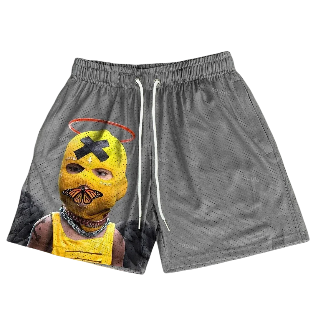 

Street Sports Shorts Casual Statement Print Street Men's Shorts Basketball Shorts Training Breathable Fashionable Casual Shorts