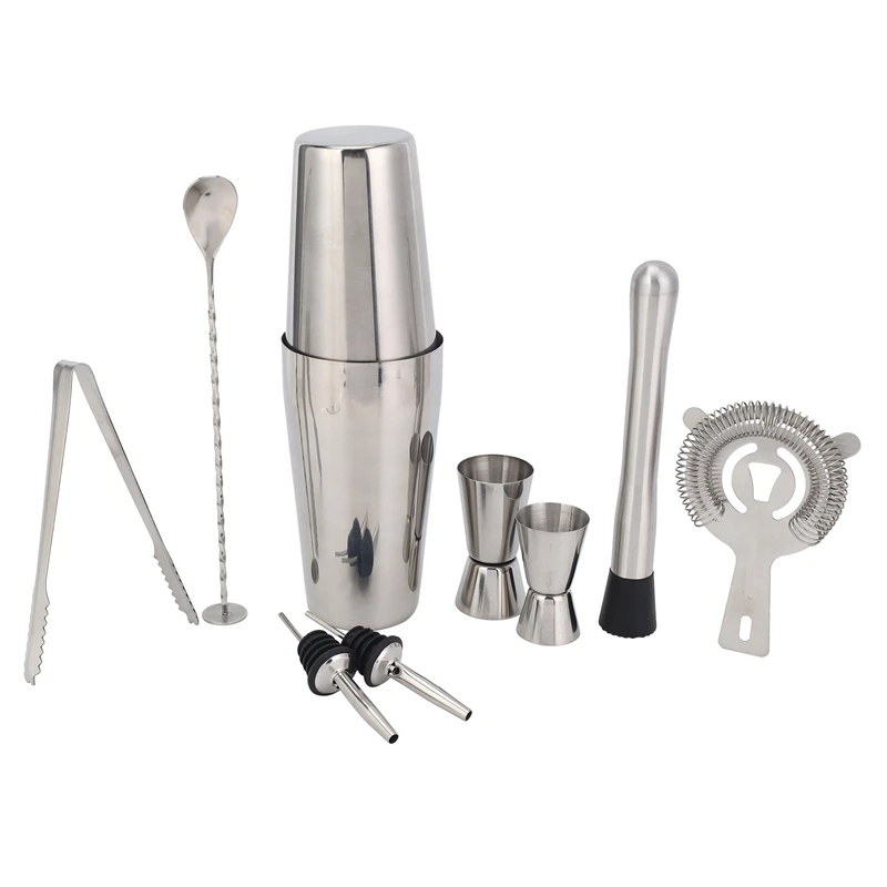 

Boston Shaker Cocktail Shaker Set 18 Piece, Martini Shaker, Bartender Kit With Hawthorne Strainer/Ice Tong