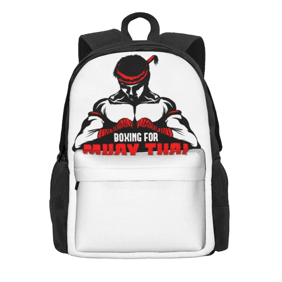 Muay Thai Fighter Logo Mochilas para meninos e meninas, mochilas escolares para estudantes, mochila infantil dos desenhos animados, bolsa de ombro para laptop