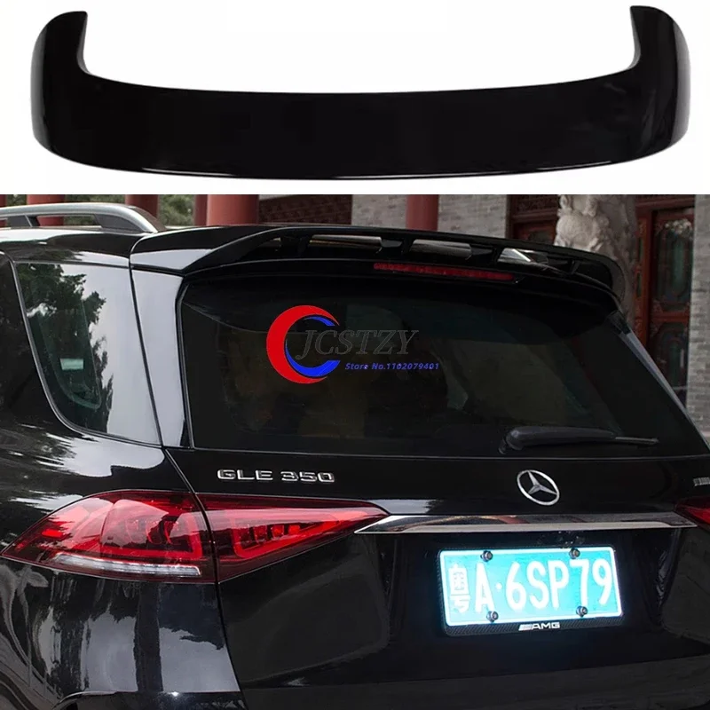 For Mercedes W167 GLE Roof Spoiler grade ML-class 2019 2020 ABS Plastic  Color Rear Tail Wing Lip