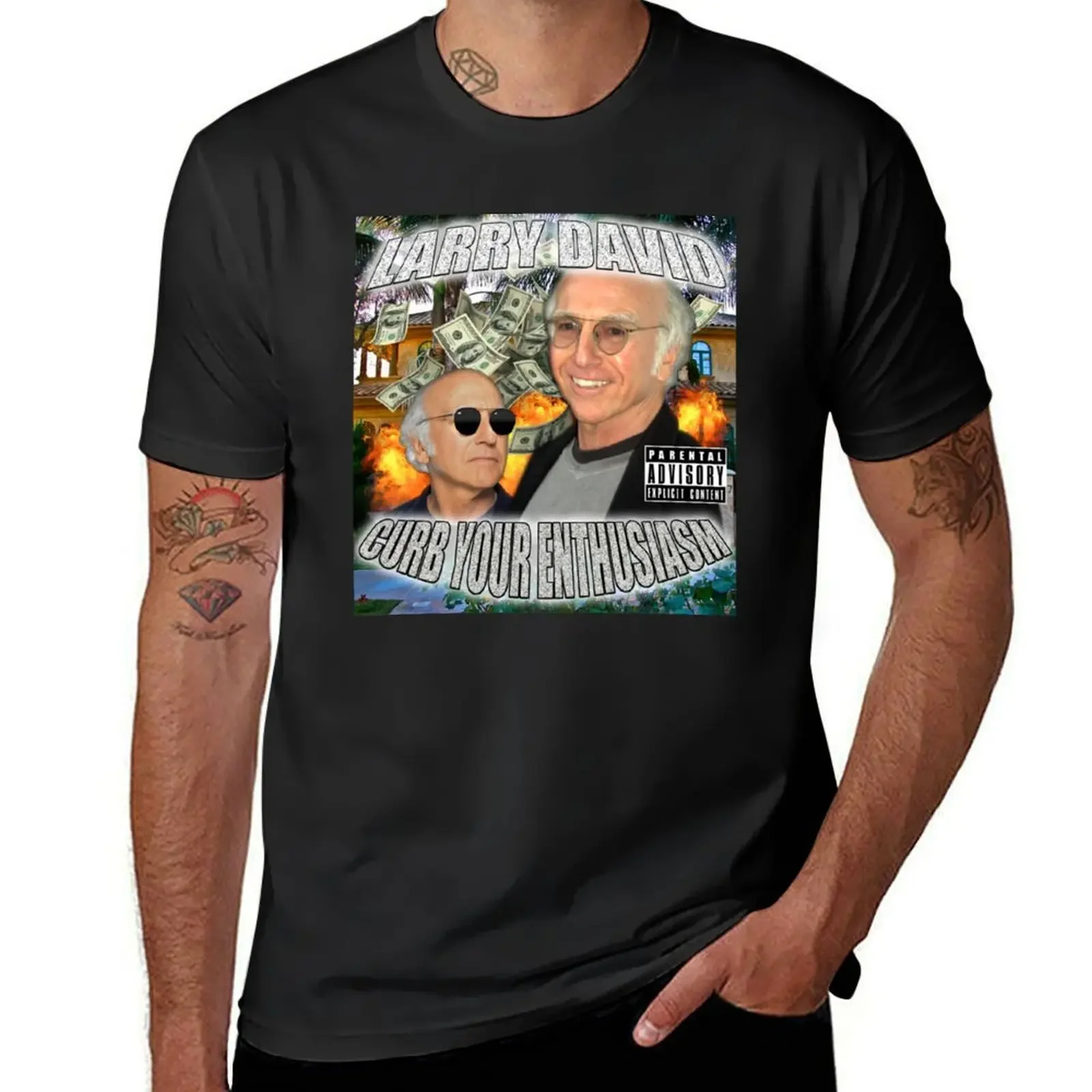 

LARRY DAVID(3) T-Shirt cute tops anime stuff cheap stuff oversized graphic tee plain black t shirts men