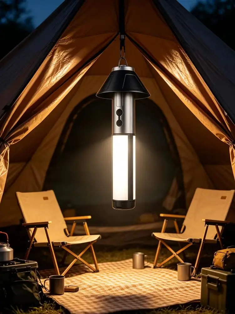 Portable Foldable Camping Tent Lamp USB Rechargeable Emergency Work Floodlight for Outdoor Camping Hiking image 6