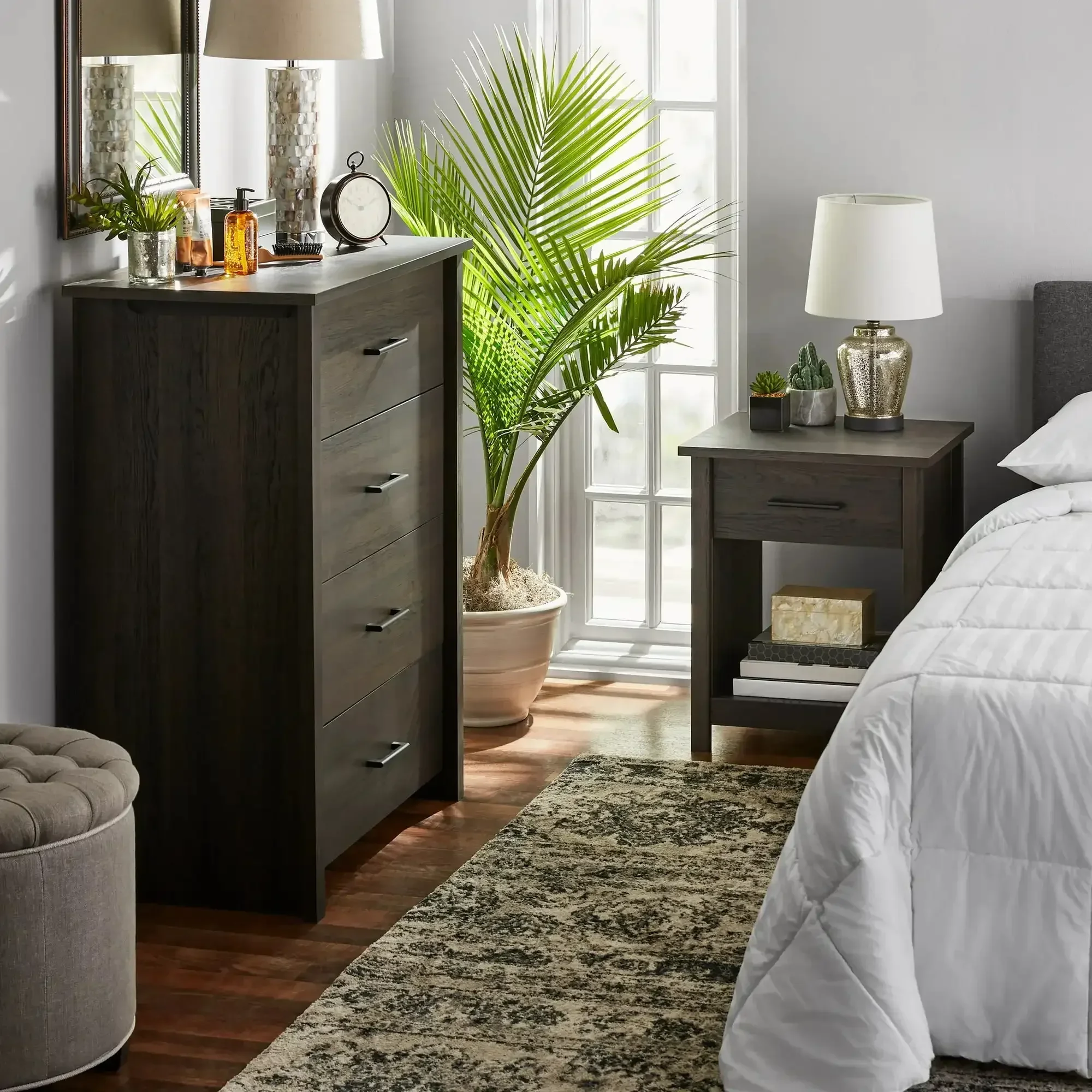 Hillside Nightstand with Drawer, Espresso Finish